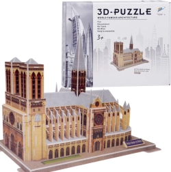 3D-puslespil Notre‑Dame-katedralen, 77 brikker