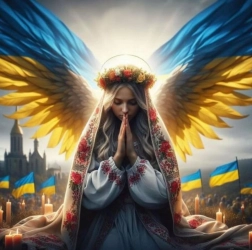 Diamantmaling Ukrainsk Engel 30x40 cm