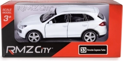 Metalmodel RMZ City Porsche Cayenne 1:32 hvid med pull-back drivning