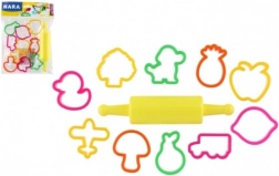 Udstikkere til modellervoks NARA med plastkagerulle - 11 stk