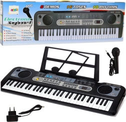 Elektronisk keyboard med mikrofon til børn