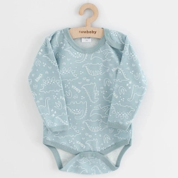 Babybody med dinosaur New Baby Classic II, mint