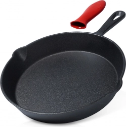 Støbejernspande med silikoneovertræk 25 cm