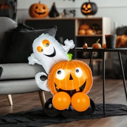 Halloween-ballondekoration med græskar