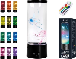 LED-lampe med vandmænd, der skifter farve