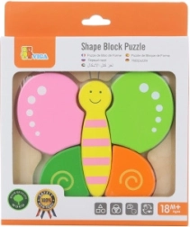 Træ Mini Puslespil Sommerfugl til Børn fra Viga