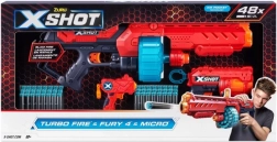 Sæt med blastere X-Shot Excel Turbo Fire + Fury 4 + Micro