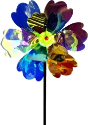 Farverig vindmølle 50 × 28 cm