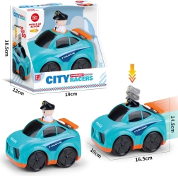 Politibil med skubbemekanisme