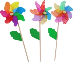 Trævindmølle med pind 18 cm