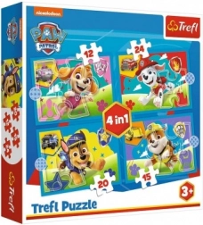 Puslespil 4i1 Paw Patrol Løbende Vovser