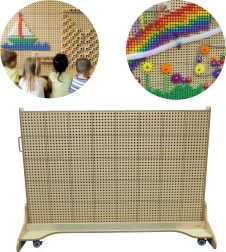 MASTERKIDZ fritstående kreativ STEM-tavle 166 × 125 cm