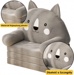 Foldbar børnestol Kat Grå 3-niveaus