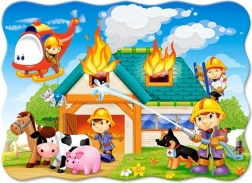 Puslespil Brandstation i aktion 30 brikker