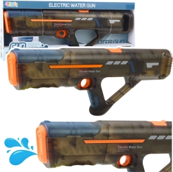Elektrisk vandpistol med batteri, gennemsigtig sort, 55 cm