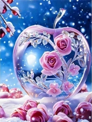 Diamantmosaik - Glasset Æble