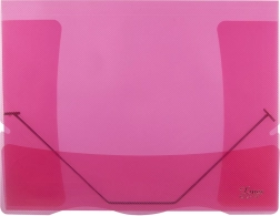 Transparent mappe med elastik Lines rød