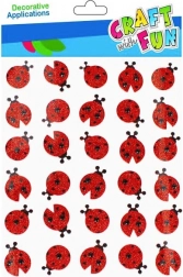 klistermærker mariehøner med glitter 30 stk