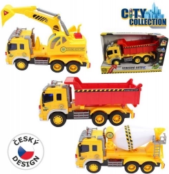 Byggebil City Collection på batterier med lyd og lys
