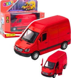 Metalleveringsvogn rød 1:32 med lys og lyde