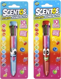 Multifarvet duftende kuglepen SCENTOS regnbue