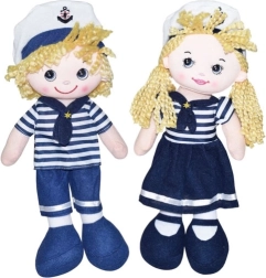 Tekstildukke sømand 30 cm