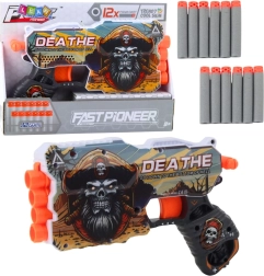 Piratsk pistol til skumprojektiler med magasin, 12 pile i pakken