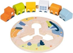 Goki træ-trevlingslokomotiv med fem vogne