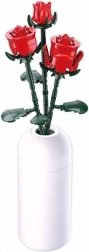 Sluban rød rose i vase – byggesæt Flowers