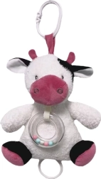 Spilledåse Ko hvid-bordeaux 18 cm