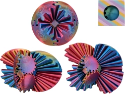 Antistress-transformationspuslespil fra 3D-print, 3 i 1, 6 cm - 1 stk.