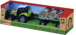 Traktor med lyd og lys med trailer og halmballer