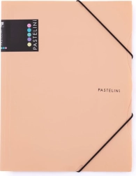Mappe med elastik A4 abrikos PASTELINI