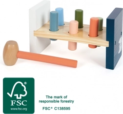 Bankebænk i træ ARCTIC med isbjørn