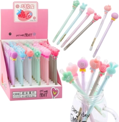 Gelpen med viskelær og dekorativ hætte