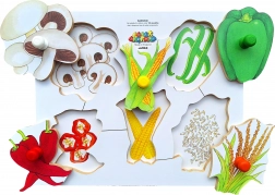 Træpuslespil Grøntsager