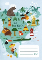 Skolehæfte A5 linjeret Nordamerika 10 ark