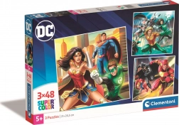 Puslespil 3×48 brikker DC Justice League fra Clementoni