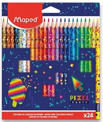 Farveblyanter MAPED Pixel Party 24 stk
