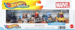 Hot Wheels RacerVerse Marvel – fempak med metalbiler