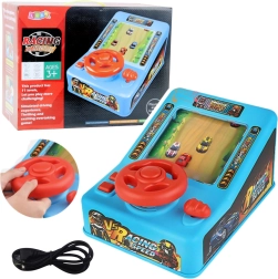 Interaktiv racingsimulator med rat og lyde til børn