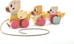 Cubika pastel træk-hund på snor