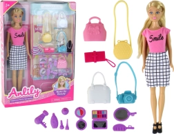 Dukke ANLILY – styling-sæt med håndtasker og tilbehør