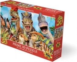 3D-puslespil Smilende dinosaurer, 100 brikker