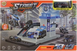 Sammenklappelig politistation med lille bil