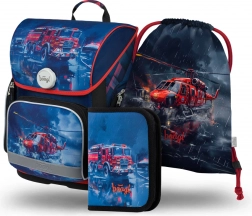 Skolesæt Redningsfolk: mappe, penalhus og pose