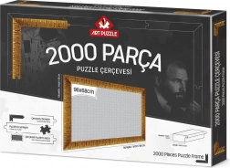 Gul puslespilsramme 96x68cm