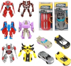 Transformerende bil til robot 10 cm i plastkasse