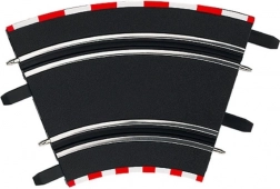 Bankede sving 1/45 til racerbane Carrera GO!!!, GO!!! Plus og Digital 143 (4 stk)