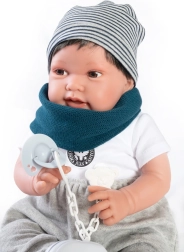 Antonio Juan Pipo Hair – realistisk babydukke 42 cm med blød krop